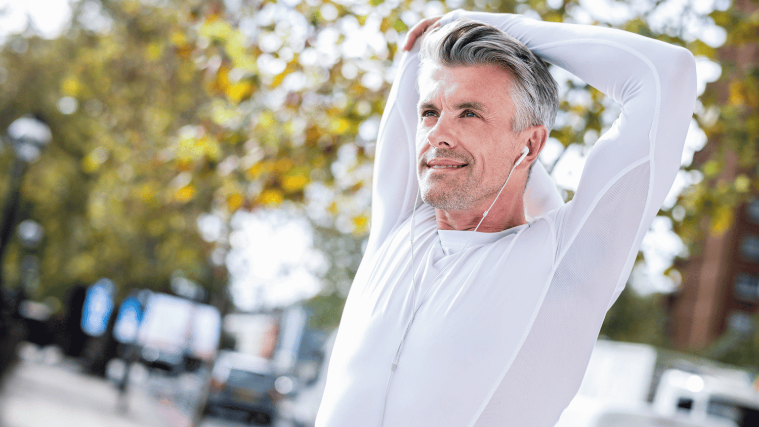 Man working out, which can help with stress