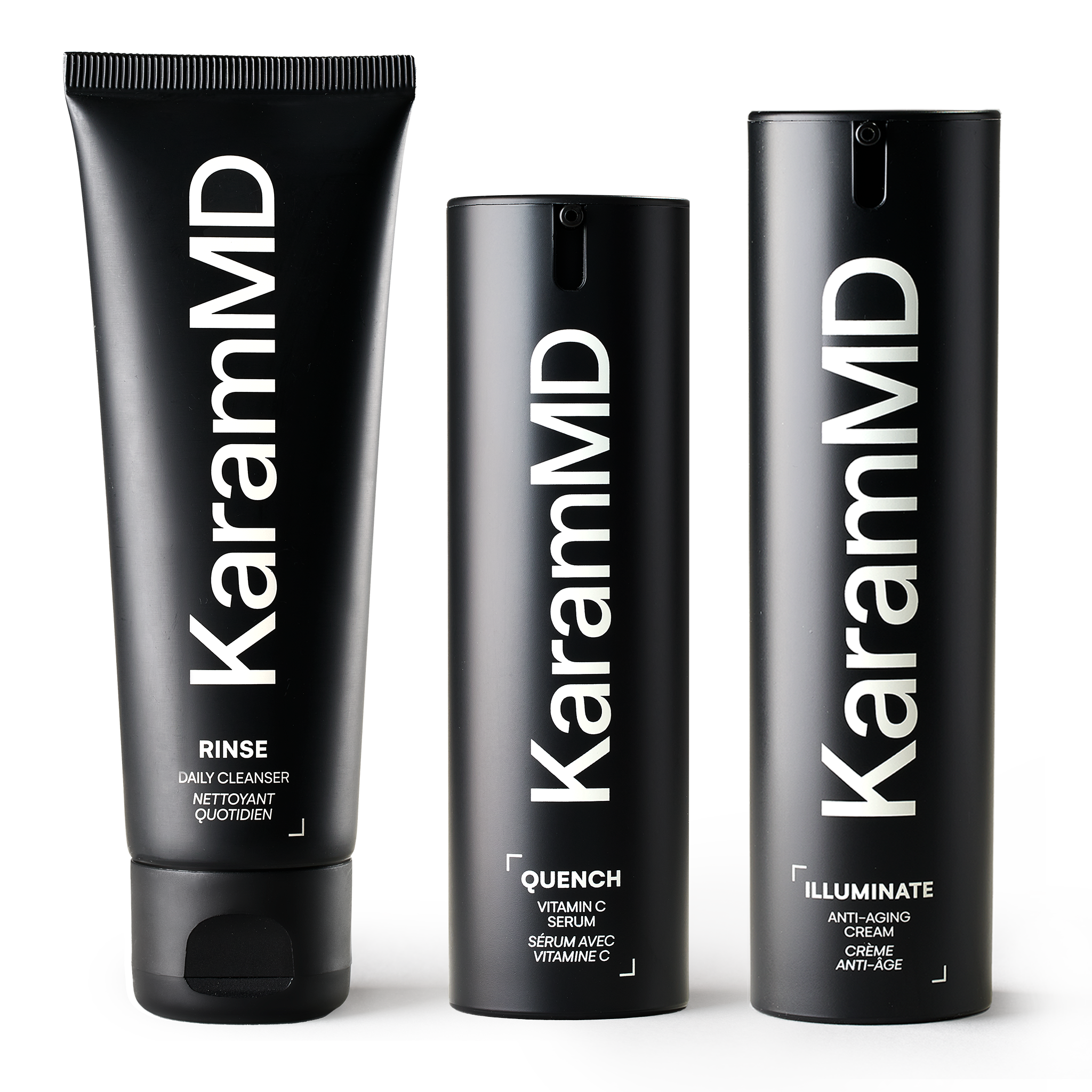 Karam MD Skin Collection featuring skincare products for healthy glowing skin