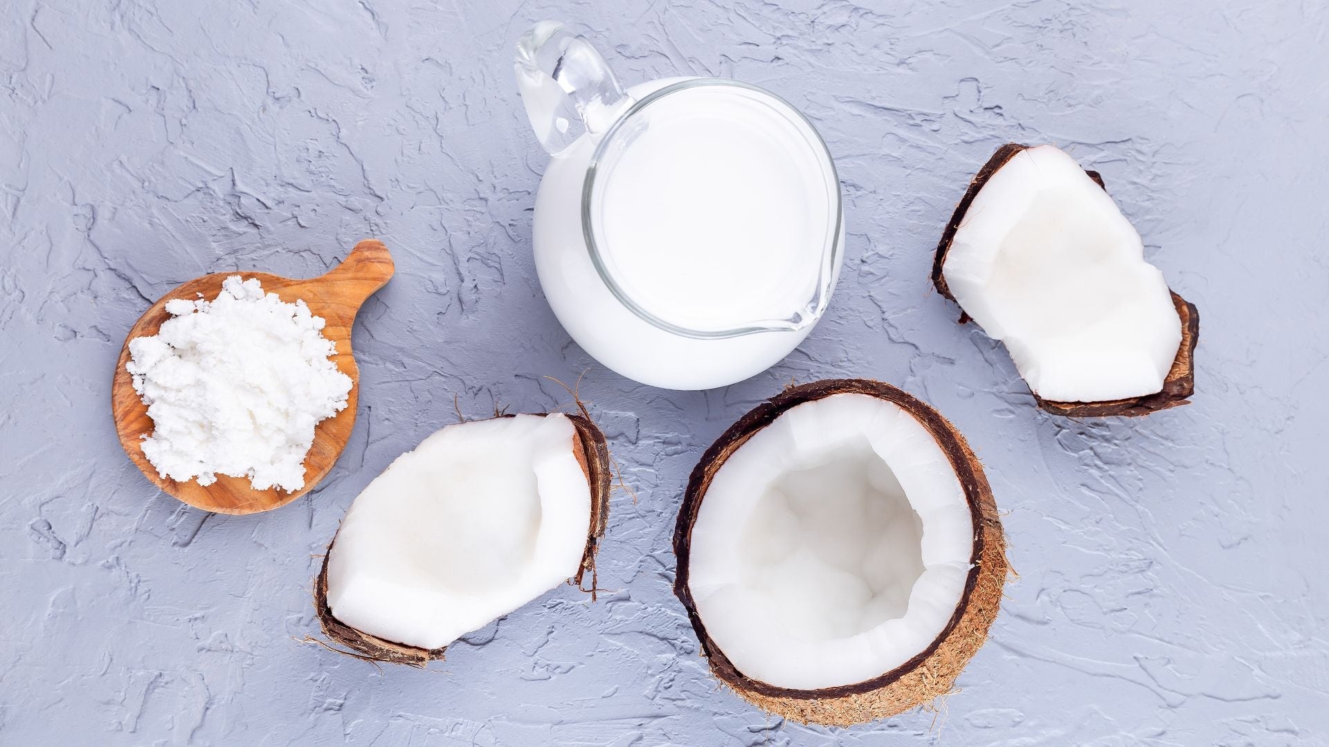coconut, coconut milk, and coconut powder