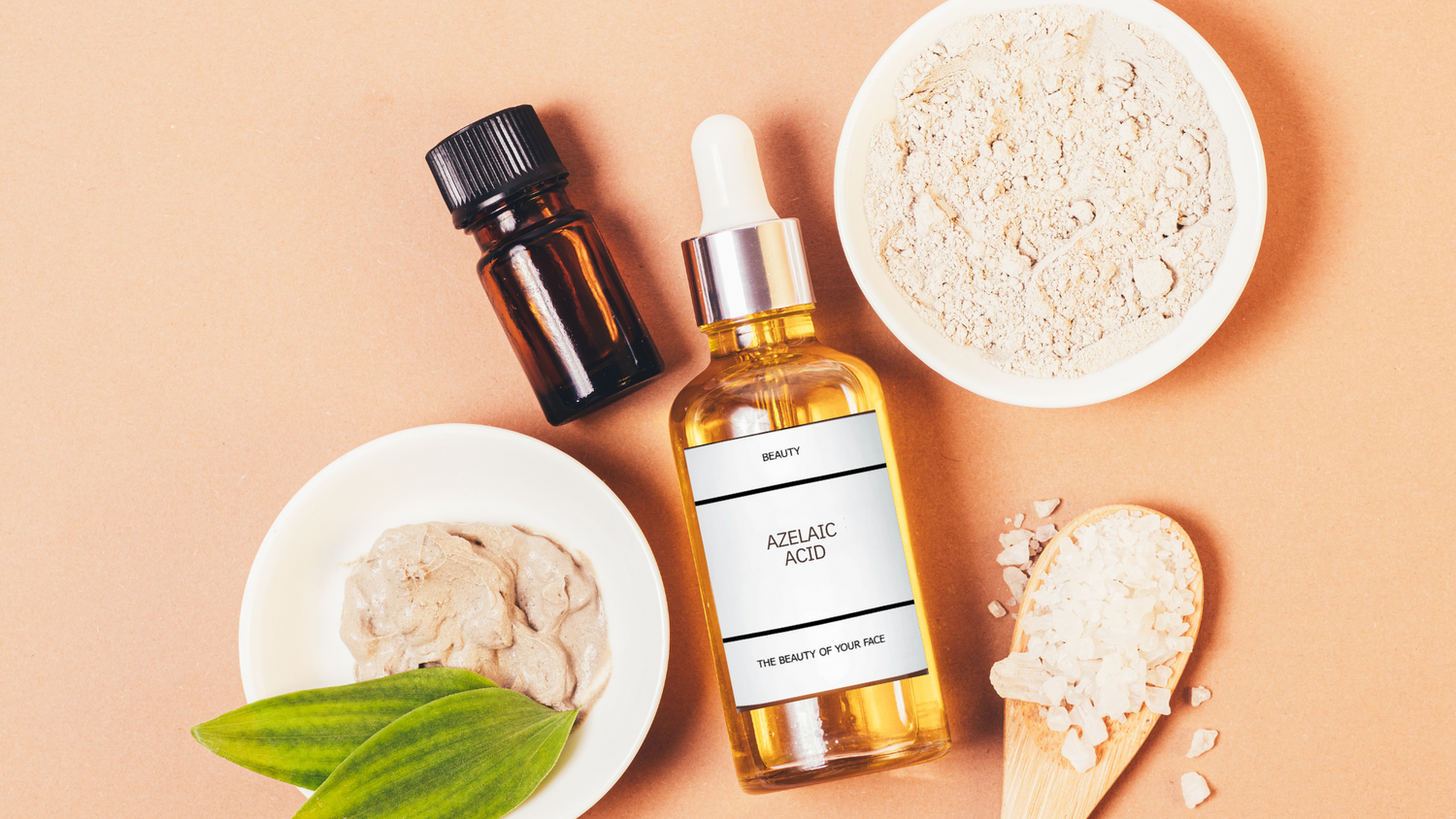 Azelaic acid in liquid, powder, and cream form to be used in skincare