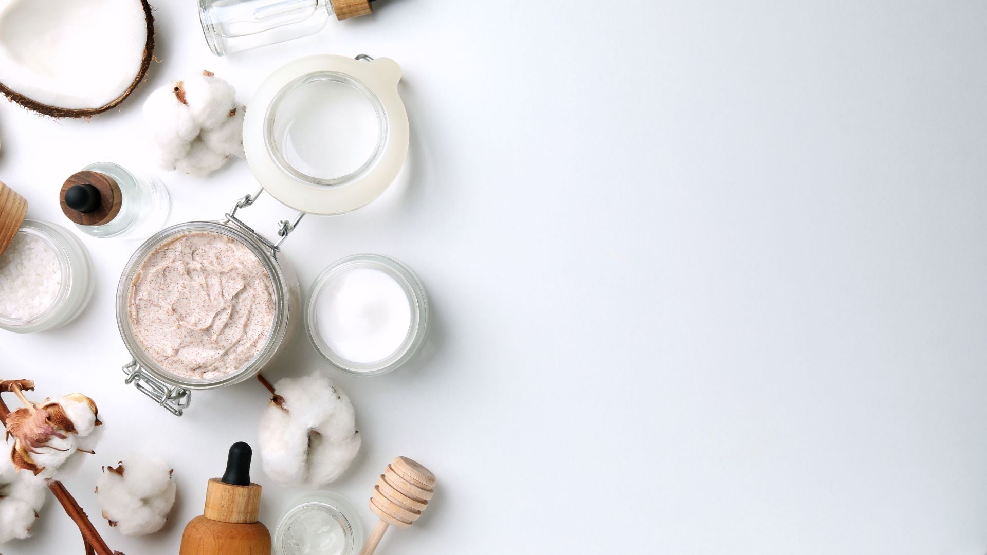 Flatlay of skincare products 