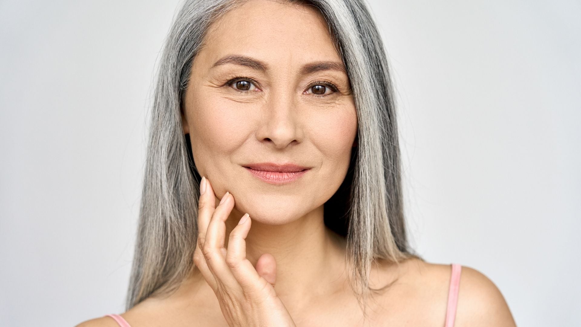 woman in post-menopause with few signs of aging in her skin