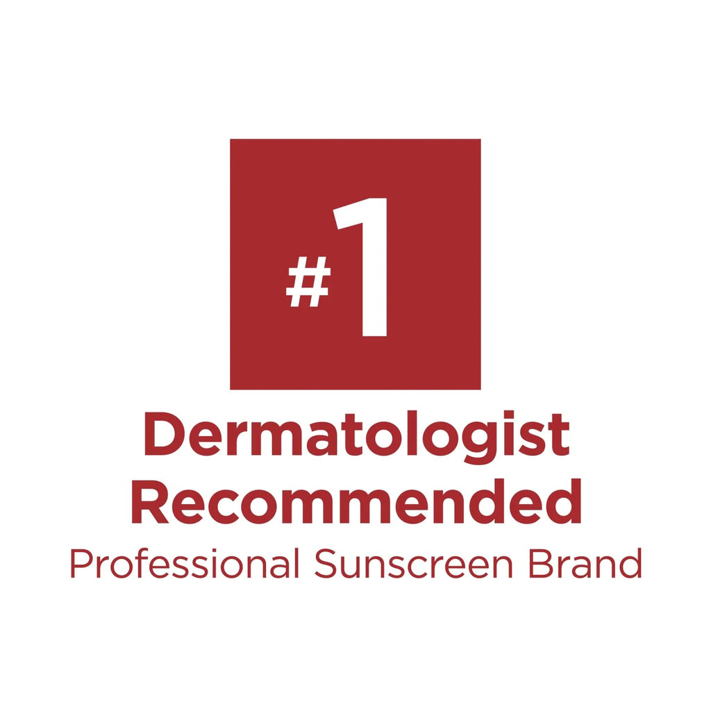 Graphic showing #1 Dermatologist Recommended Professional Sunscreen Brand