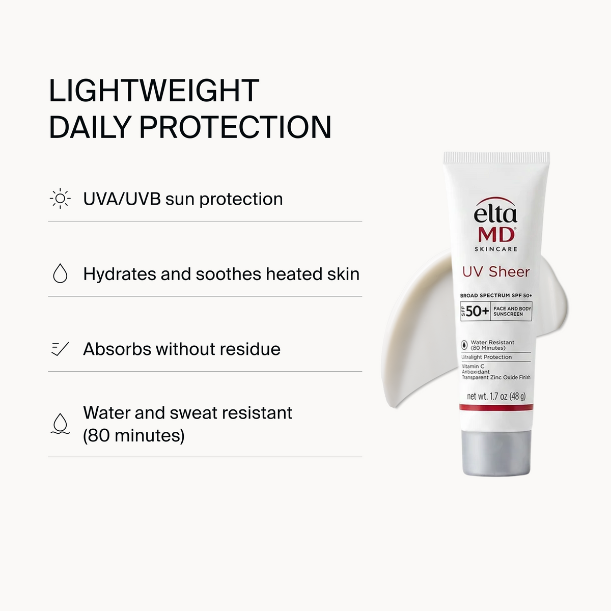 EltaMD UV Sheer Broad-Spectrum SPF 50+ — Sheer Sunscreen