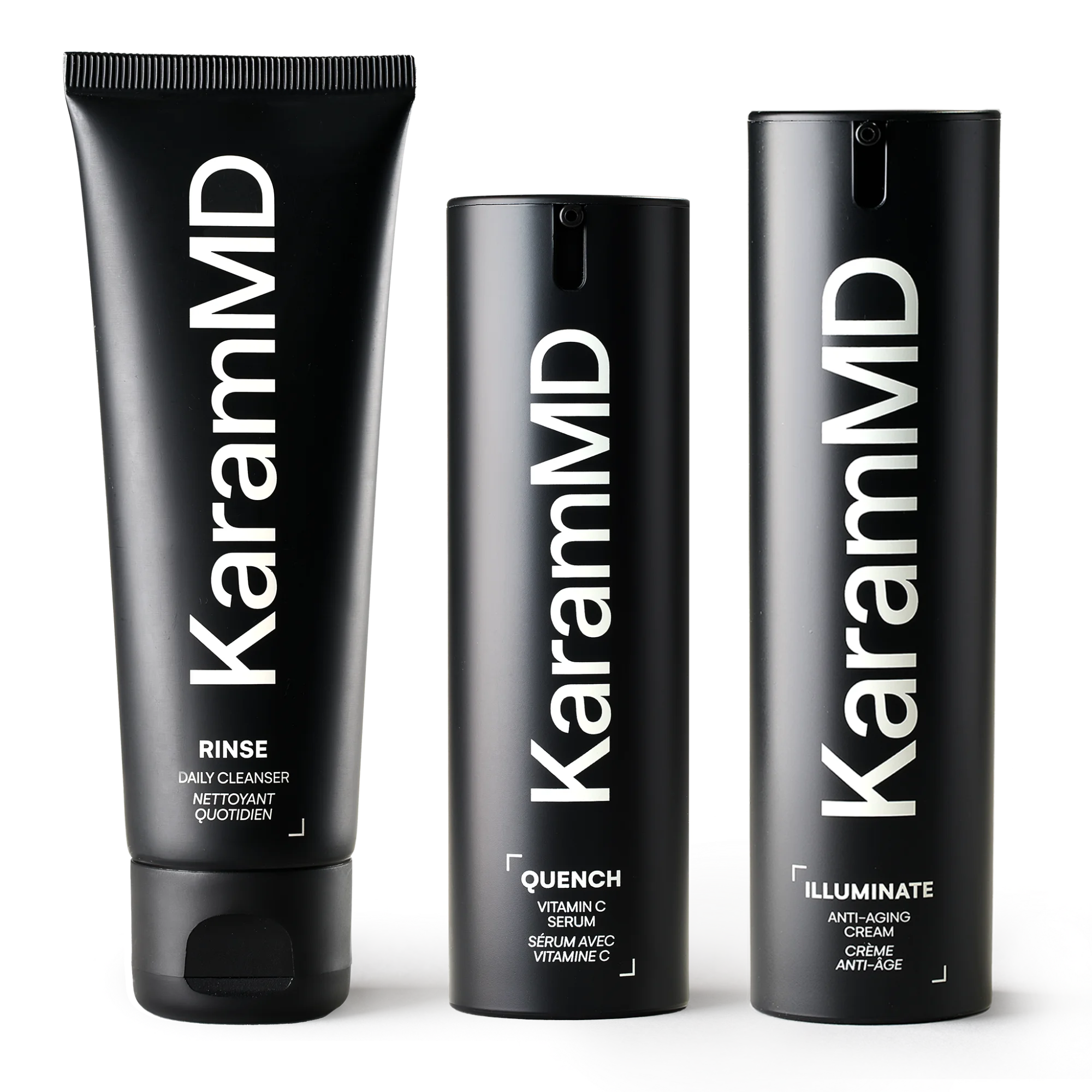 Karam MD Skin Collection featuring skincare products for healthy glowing skin